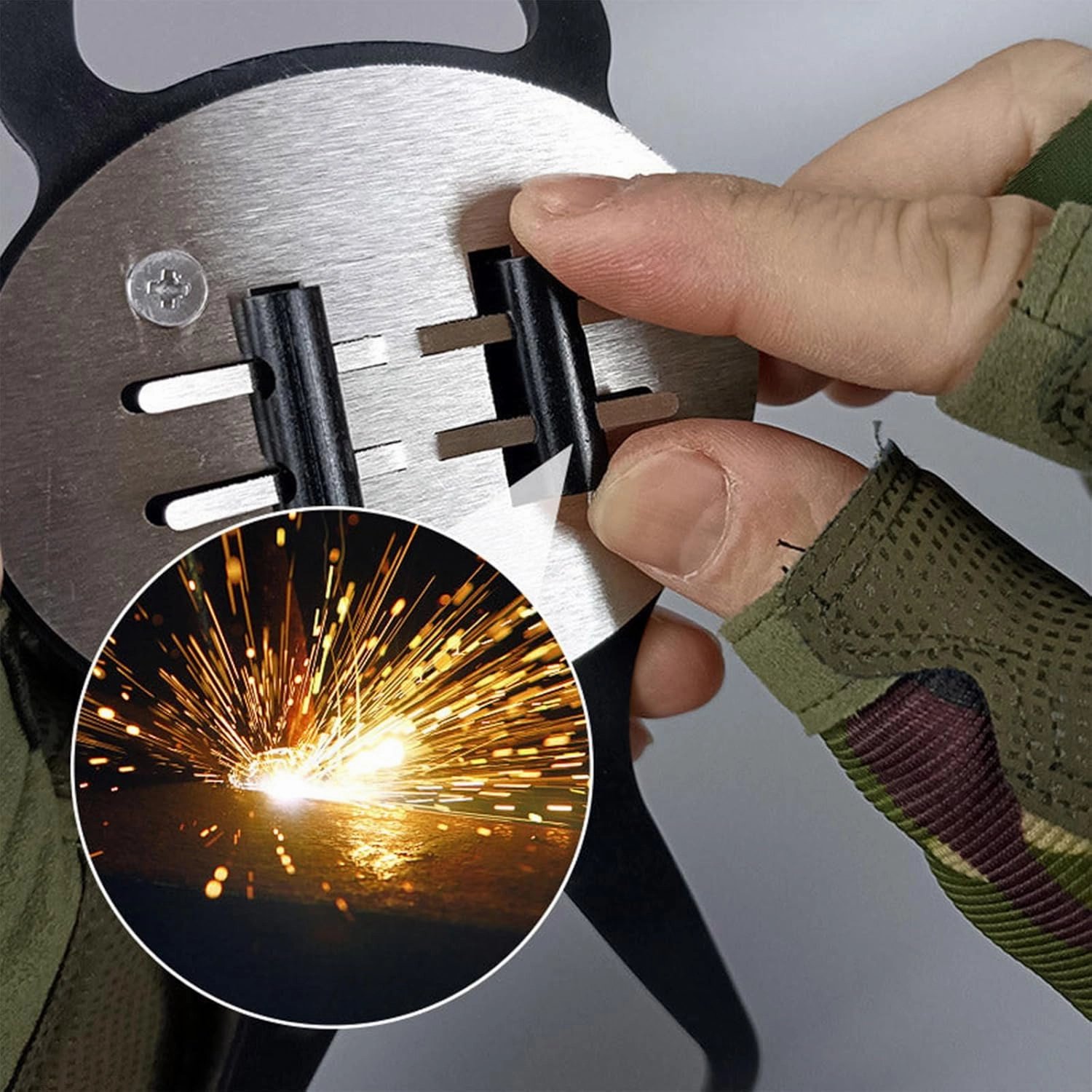 Sparking Flint Pad Shoe Cover for Skateboard & Motorcycle,Sparkling Flint Pad for Shoes, Cycling Shoe Covers, Bicycle Friction Spark Tool Pads, Foot Brake Sparks