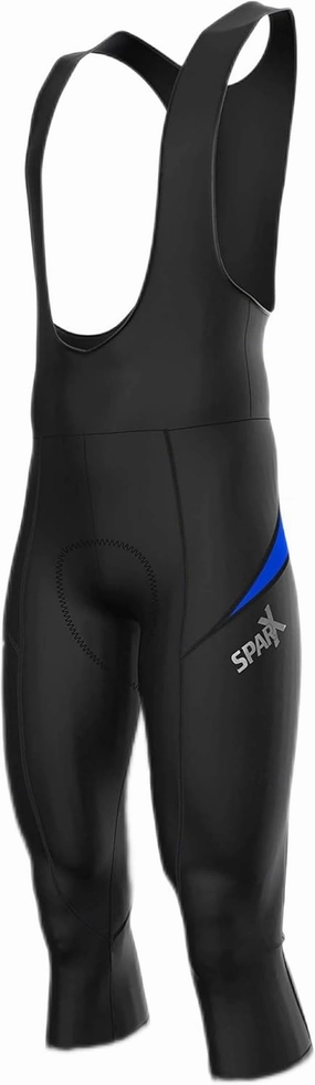 Sparx Men's Elite Super Roubaix Thermal Cycling 3/4 Bib Tights Bib Knicker Coolmax Padded