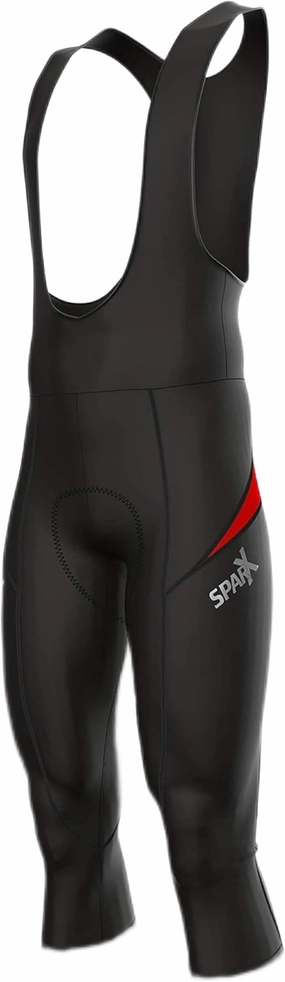 Sparx Men's Elite Super Roubaix Thermal Cycling 3/4 Bib Tights Bib Knicker Coolmax Padded