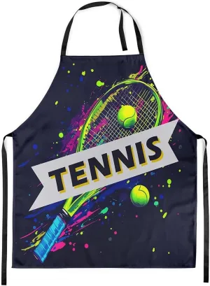 Sporting Theme Aprons for Men Women,Fashion Modern Sports Game Waterproof Apron