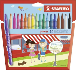 STABILO Power Wallet Coloring Pens , Set of 18 , Multicolored