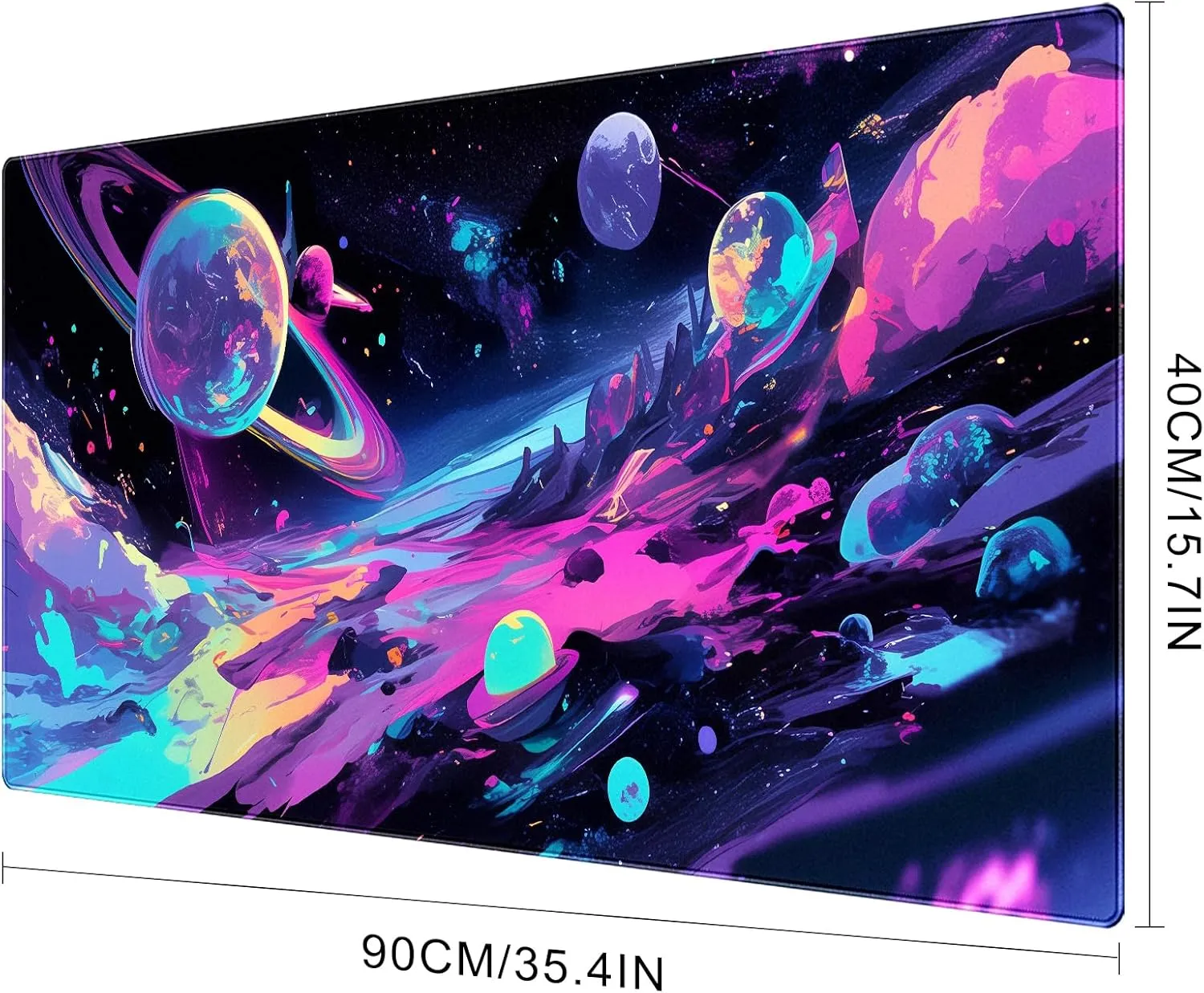Strange Space Anime Galaxy Game Mouse Pad, Stitched Edge Anti Slip Mouse Pad, XXL Extended Mouse pad 35.4x15.7 Inches