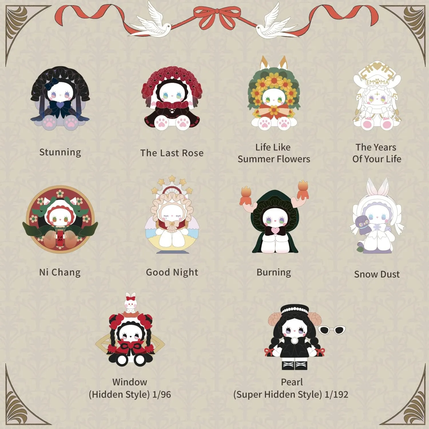 Studio Emma Secret Forest Poem Party Series Blind Bag 8PCS Random Collection Mystery Toys Cute Blind Box Figures for Birthday Party (Whole Set)