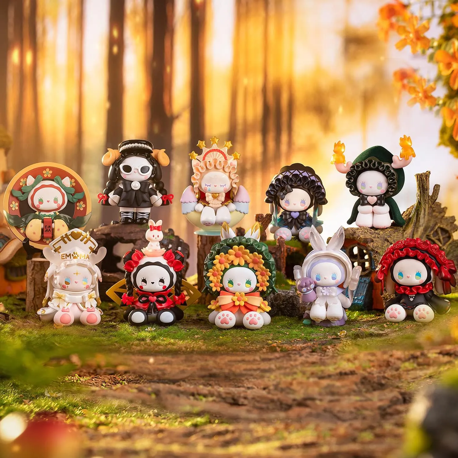 Studio Emma Secret Forest Poem Party Series Blind Bag 8PCS Random Collection Mystery Toys Cute Blind Box Figures for Birthday Party (Whole Set)