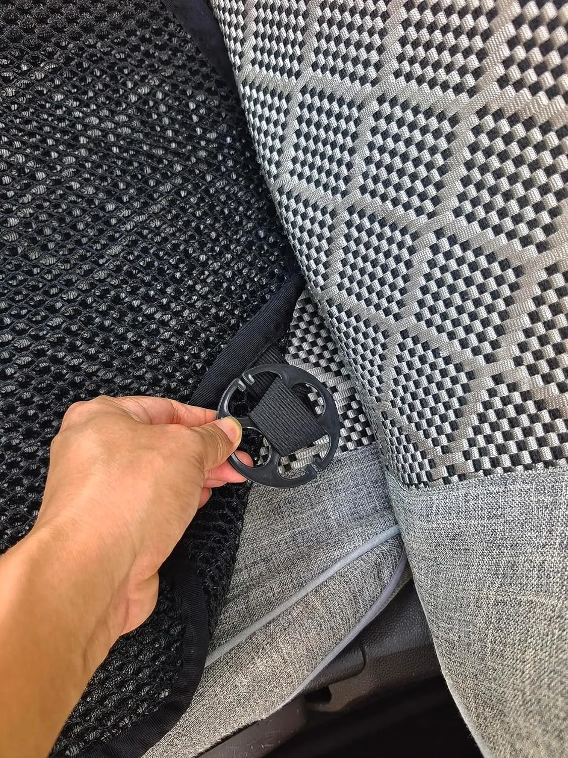 Summer Cool 3D Air Mesh Breathable Car Seat Cushion Pad Universal Auto Cushion Cover Set Interior Accessories (Black, 2 Pack seat pad  2 Pack Back Cushion)