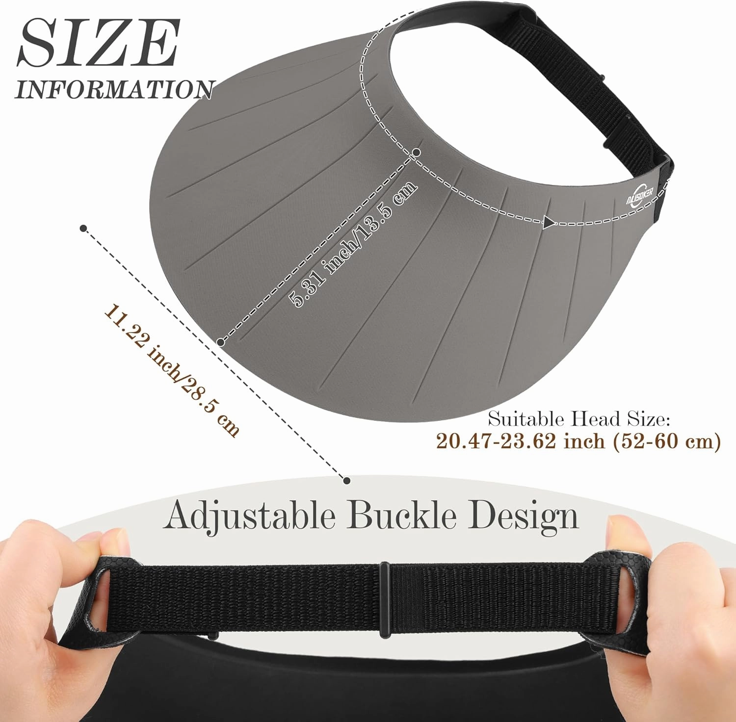 Sun Visor Hat for Women Men Wide Brim UPF50  Packable Seamless Beach Hats Adjustable Ponytail Sun Hats for Outdoor