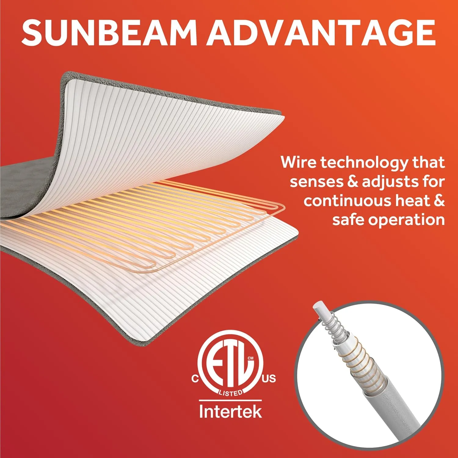 Sunbeam Electric Restful Heated Mattress Pad, 12 Heat Settings, 12-Hour Selectable Auto Shut-Off, Fast Heating, Warming Bed, Soft Cozy Fabric, Queen, 60" x 80"