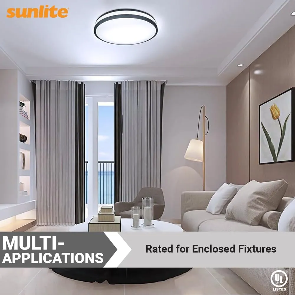 Sunlite A19 GU24 Dimmable Light Bulb, 14 Watts (100W Equivalent) 1500 Lumens, 2 Prong LED Twist and Lock Base, UL Listed, Rated for Enclosed Fixtures, 4000K Cool White, 4 Pack