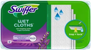 Swiffer Sweeper Wet Mopping Pad Multi Surface Refills for Floor Mop, Lavender & Vanilla Comfort, 6 Count