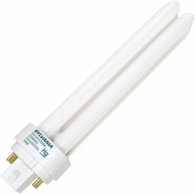 Sylvania 20669 (12-Pack) CF26DD/E/841/ECO 26-Watt Double Tube Compact Fluorescent Light Bulb, 4100K, 1710 Lumens, 82 CRI, T4 Shape, 4-Pin G24q-3 Base
