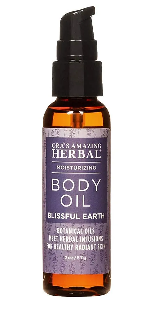 Talc Free Powder and Body Oil, Lavender Bath Set, After Shower Set, Blissful Earth Scent With Lavender Vetiver and Clary Sage, Intertrigo, Natural Skin Care, Ora's Amazing Herbal