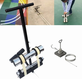 Tape Sticking Machine, Tape Marking Machine with Drawing Circle Kit, Basketball Court Marking Kit, Tape Applicator for School Repairing Floor Marking
