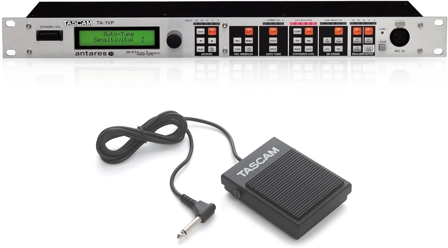 TASCAM TA-1VP Rackmount Processor and Foot Switch Bundle