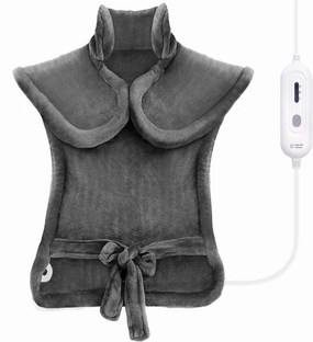 Tefici Heating Pad for Back Pain,Fathers Day Dad Gifts，Birthday Gifts for Men Dad，24'' x33'' Fast Heating, FSA HSA Eligible,Electric Heat Pad，2H Auto-Off,Neck and Shoulder Heat Pad,ETL Certified,Gray