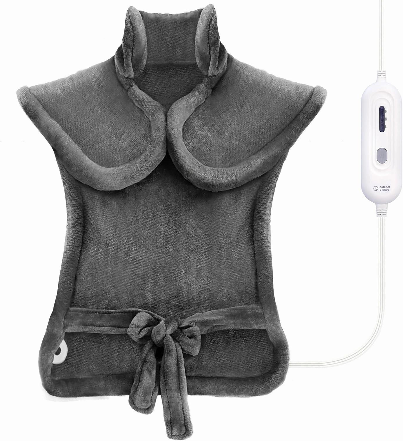 Tefici Heating Pad for Back Pain,Fathers Day Dad Gifts，Birthday Gifts for Men Dad，24'' x33'' Fast Heating, FSA HSA Eligible,Electric Heat Pad，2H Auto-Off,Neck and Shoulder Heat Pad,ETL Certified,Gray