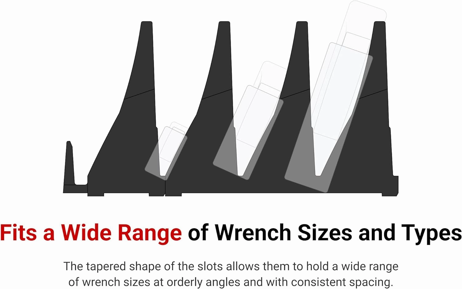 TEKTON 80-Tool Modular Wrench Organizer Set (Black) | OTM92180 | Made in USA