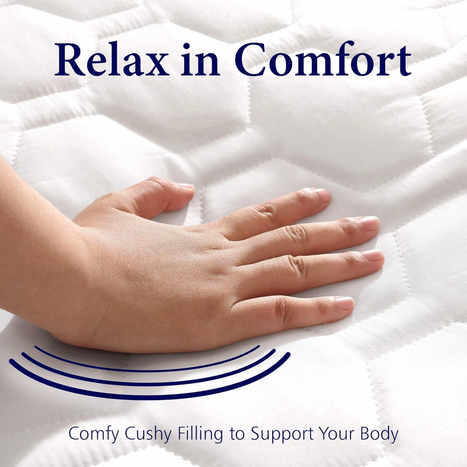 The Grand Hotel Collection Queen Size Hybrid Mattress Protector & Pad - Soft and Comfortable Bed Sheet Cover That Restores The Beauty of Your Mattress, While Protecting from Stains, Dust, and Dirt.