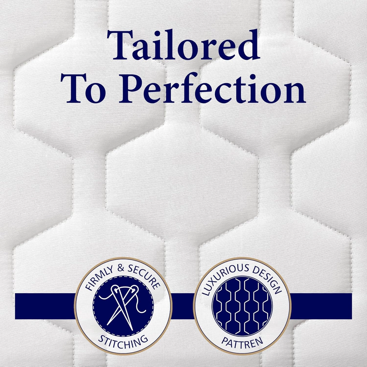The Grand Hotel Collection Queen Size Hybrid Mattress Protector & Pad - Soft and Comfortable Bed Sheet Cover That Restores The Beauty of Your Mattress, While Protecting from Stains, Dust, and Dirt.