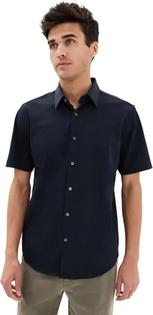Theory Men's Structure Knit Irving Short Sleeve Shirt