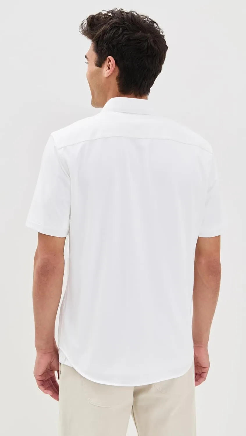 Theory Men's Structure Knit Irving Short Sleeve Shirt