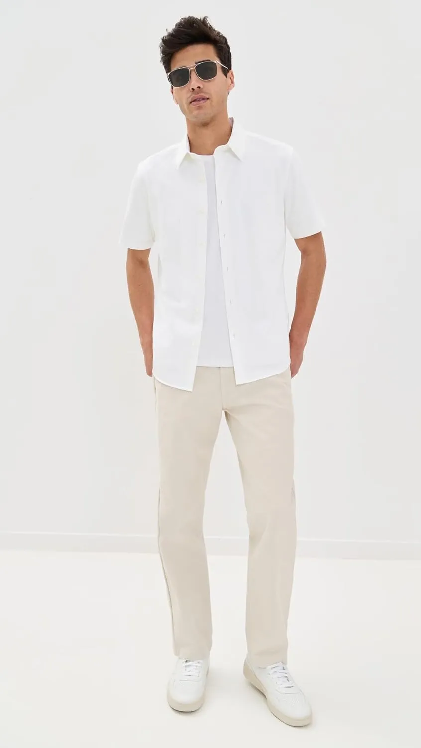 Theory Men's Structure Knit Irving Short Sleeve Shirt