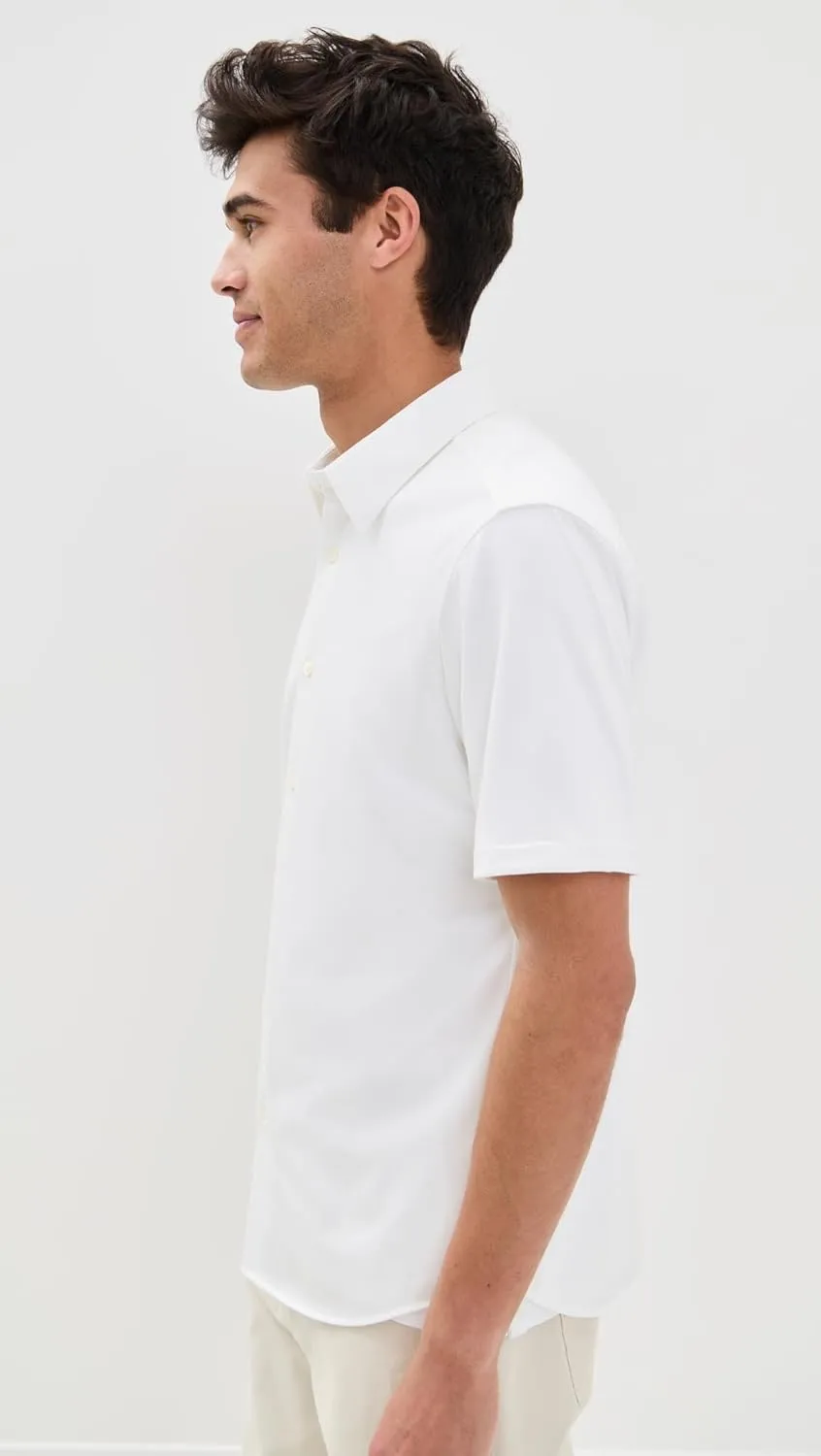 Theory Men's Structure Knit Irving Short Sleeve Shirt