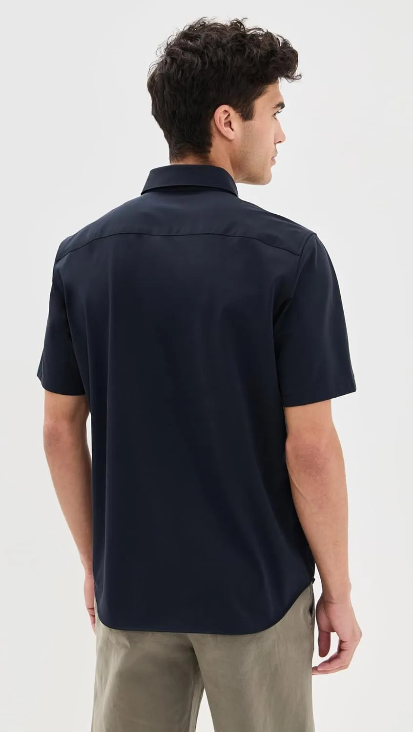Theory Men's Structure Knit Irving Short Sleeve Shirt