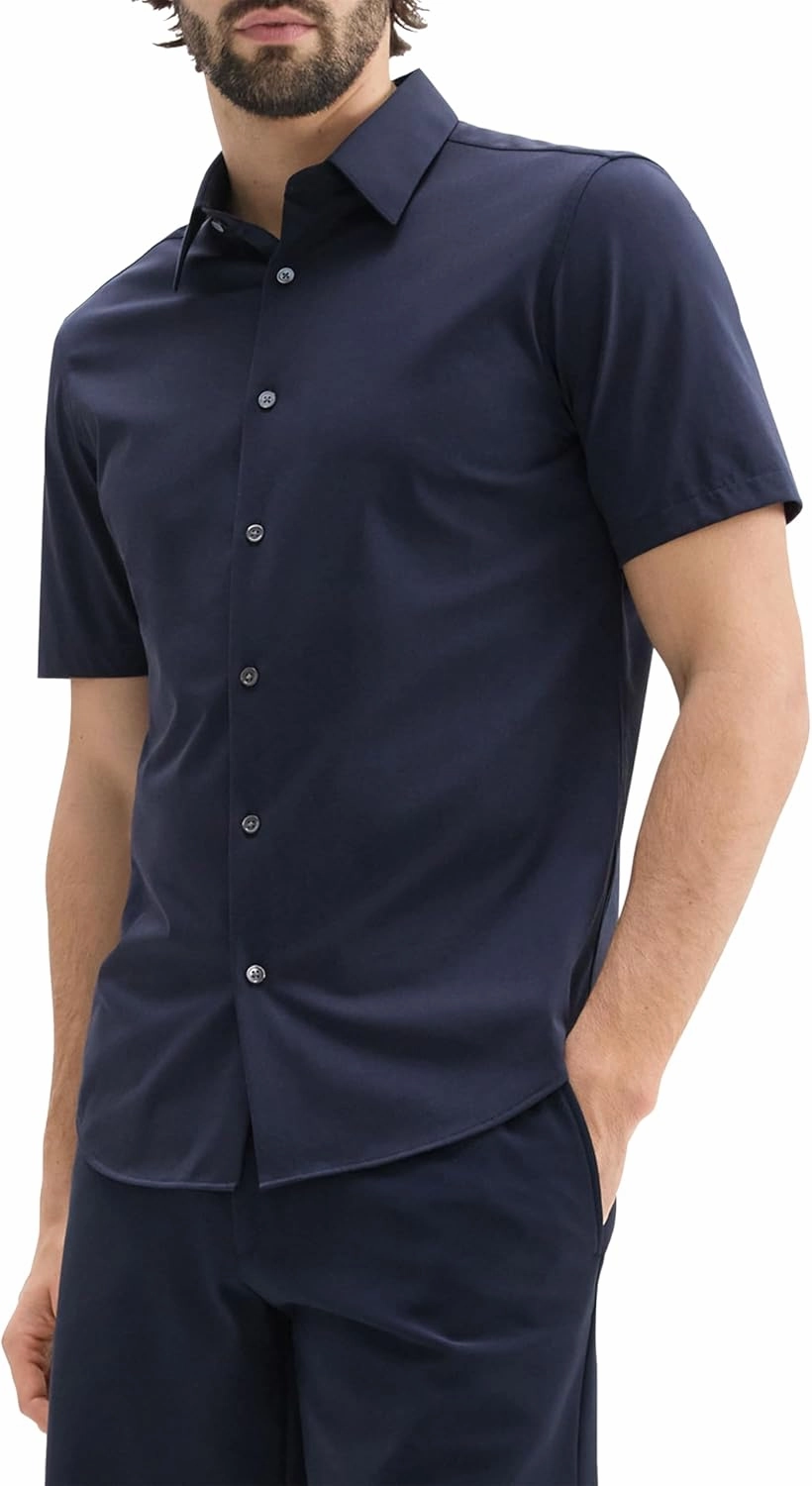 Theory Men's Irving Short Sleeve in Structure Knit