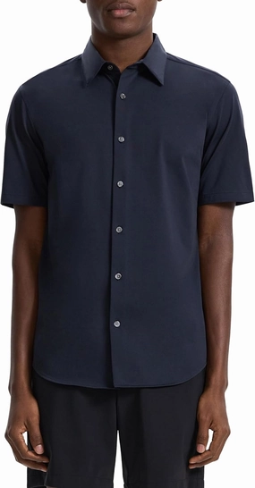 Theory Men's Irving Short Sleeve in Structure Knit