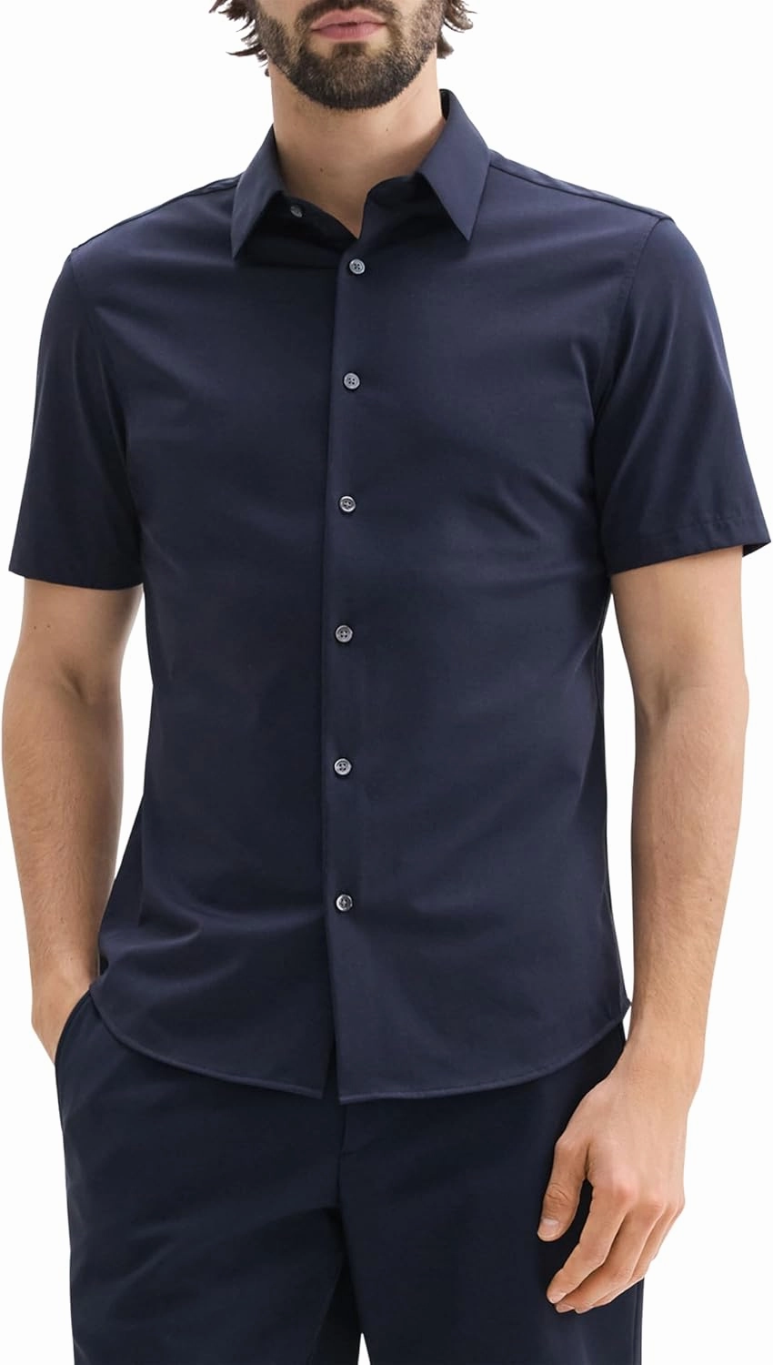 Theory Men's Irving Short Sleeve in Structure Knit