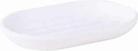 Umbra Touch Dish for Bathroom-Contemporary, Practical Molded Oval Soap Bar Holder for Bath Sink-Nicely Fits Into Amenity Tray-Easy to Clean, Highly Durable, 13 x 9 x 2 cm, White