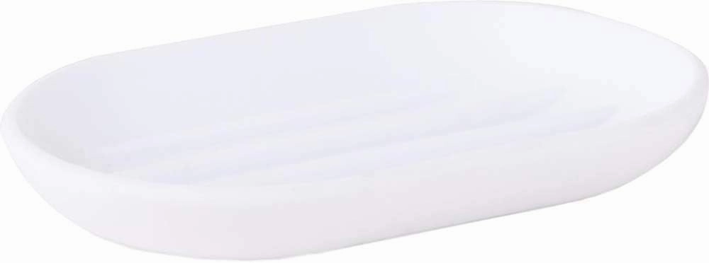 Umbra Touch Dish for Bathroom-Contemporary, Practical Molded Oval Soap Bar Holder for Bath Sink-Nicely Fits Into Amenity Tray-Easy to Clean, Highly Durable, 13 x 9 x 2 cm, White