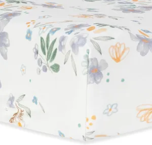Under The Nile Organic Cotton Changing Pad Cover, Modern Daisy. Size 31" x 18"