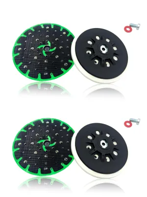 Upgraded 202458 6-Inch Soft Back-up Sanding Pad Compatible with Festool ETS EC 150/3 EQ, ETS EC 150/5 EQ, ETS 150/3 EQ, ETS 150/5 EQ Sander, 17/48-Hole Disc (2Pack)