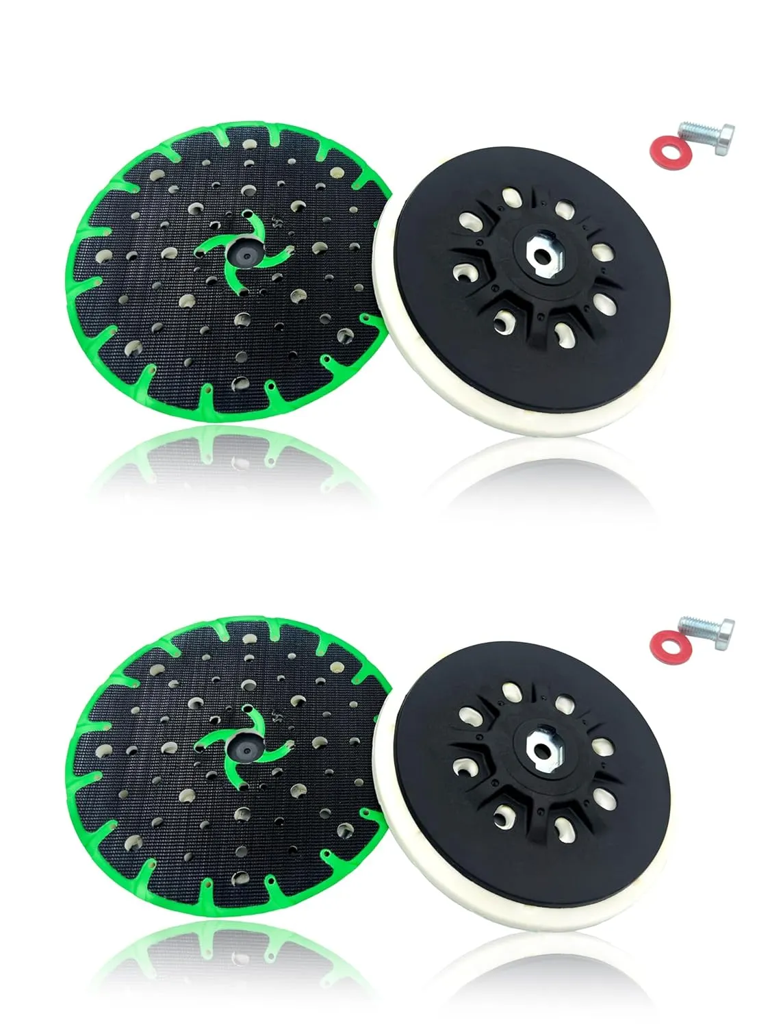 Upgraded 202458 6-Inch Soft Back-up Sanding Pad Compatible with Festool ETS EC 150/3 EQ, ETS EC 150/5 EQ, ETS 150/3 EQ, ETS 150/5 EQ Sander, 17/48-Hole Disc (2Pack)