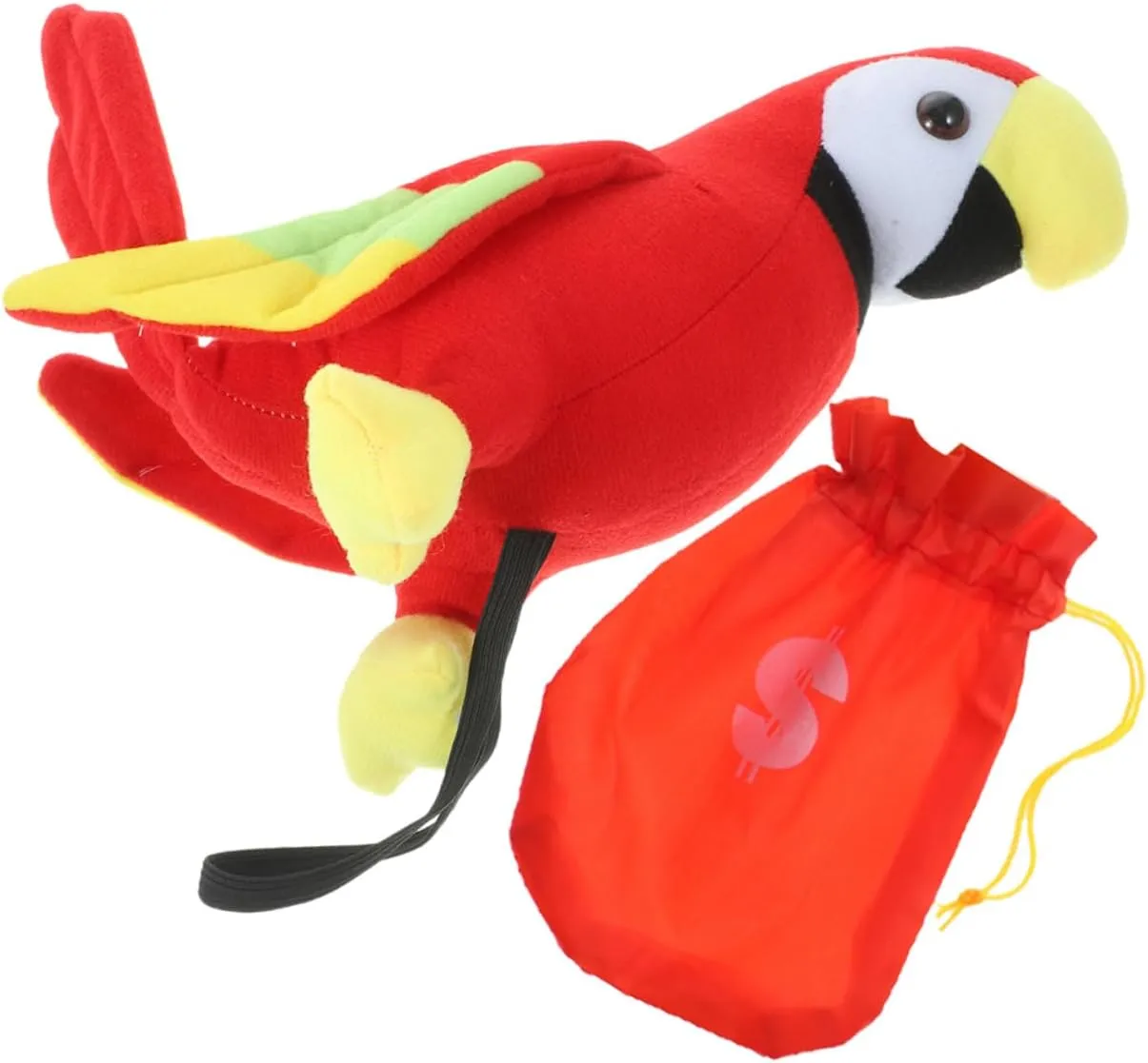 Vaguelly 1Set Pirate Costume Shoulder Props Stuffed Parrot Shoulder Bag Plush Parrot for Pirate Parties Role Play Themed Events