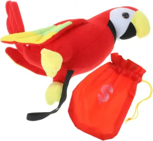Vaguelly 1Set Pirate Costume Shoulder Props Stuffed Parrot Shoulder Bag Plush Parrot for Pirate Parties Role Play Themed Events