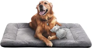 VERZEY Crate Pad for Large Dogs Fit Metal,Ultra Soft Bed Washable & Anti-Slip Kennel Pad for Dogs Cozy Sleeping Mat,Gray 42inch