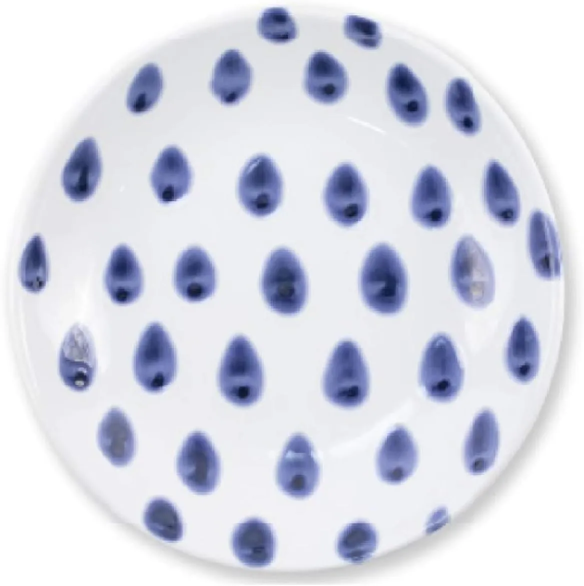 Vietri Viva Santorini Dot Pasta Bowl, Soup Salad Spaghetti Server 9.5" D Earthenware Dish, Blue