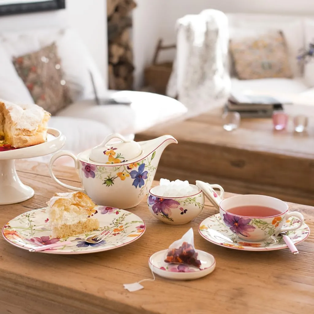 Villeroy & Boch Mariefleur Tea Teapot, 620 ml, Height: 13.5 cm, Premium Porcelain, Multicolour