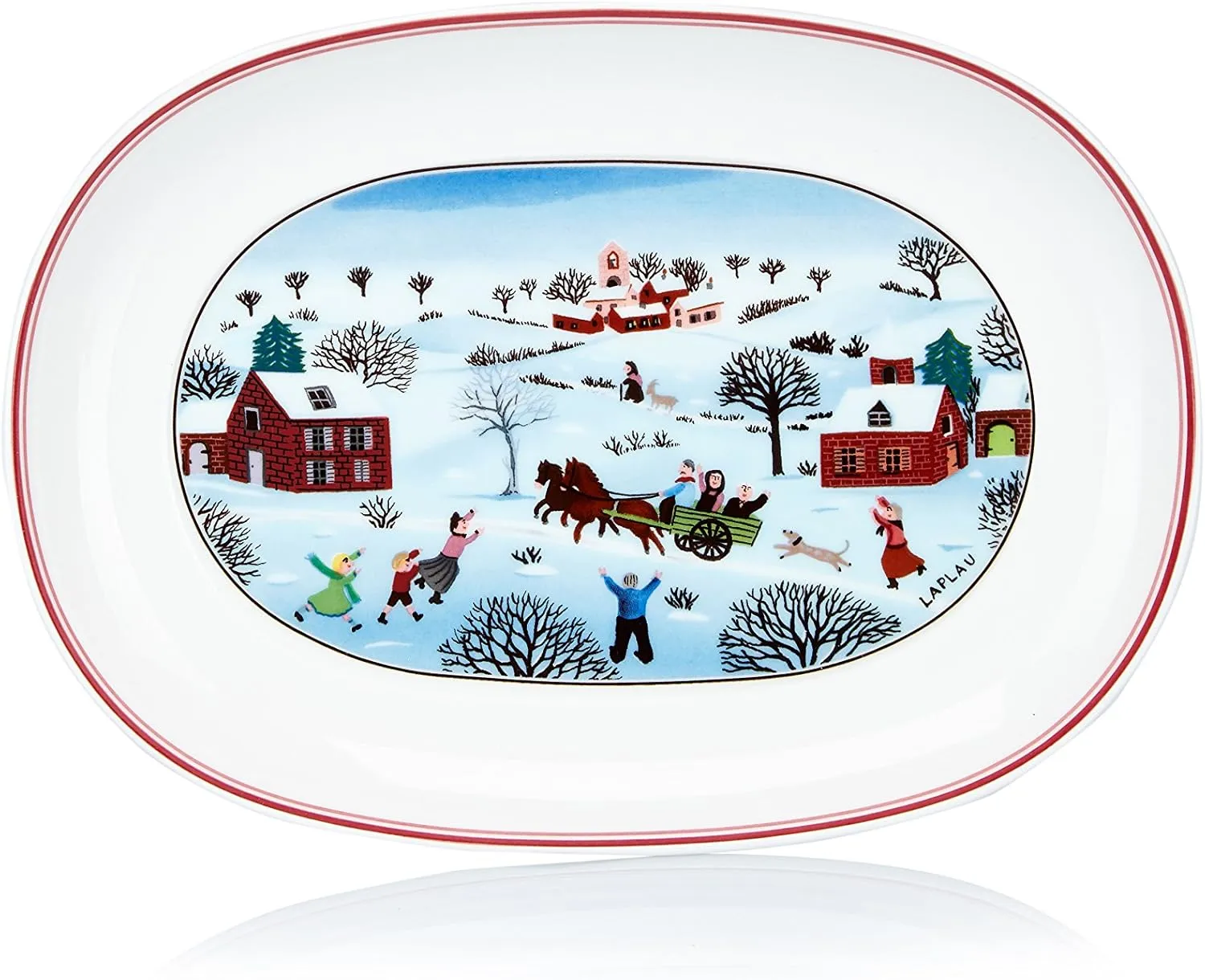 Villeroy & Boch Naif Christmas Pickle Dish, 7.75"