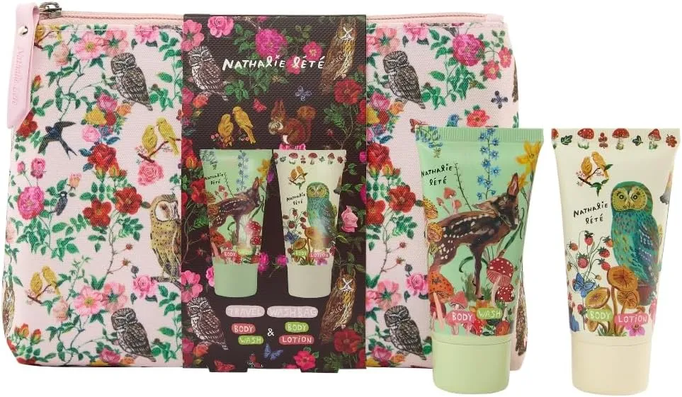 Vintage & Co X Nathalie Lete Forest Folk Travel Wash Bag Duo |