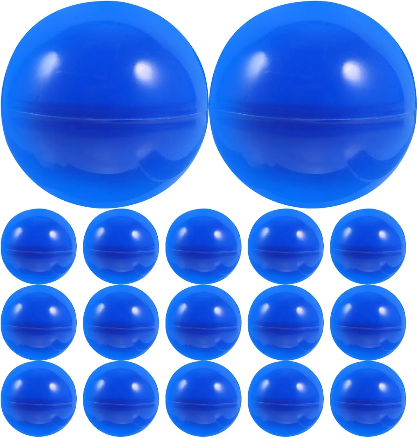Wakauto 50pcs Raffle Bingo Balls, 4cm Plastic Hollow Lotto Balls Round Vending Machine Capsules Drawing Balls Game Props for Kids Prizes Party