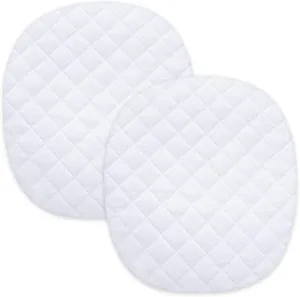 Waterproof Bassinet Mattress Pad Cover Fit for Graco Pack 'n-Play Dome LX Bassinet (not playard), 2 Pack, Ultra Soft Viscose Made from Bamboo Terry Surface, Breathable and Easy Care