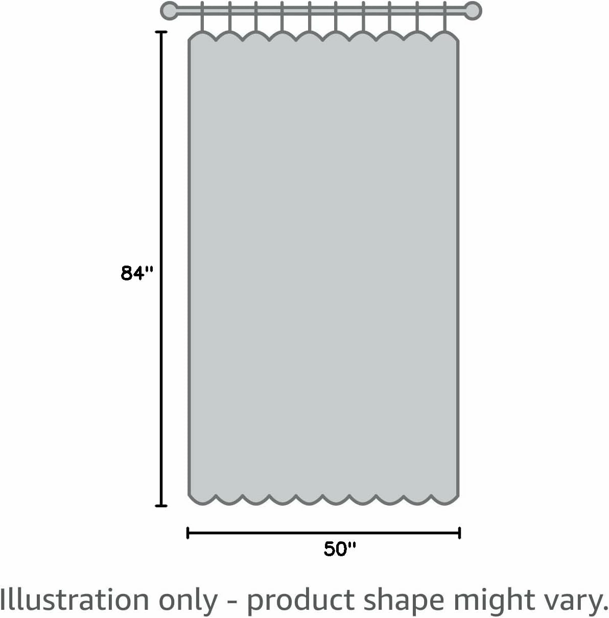 Waverly Serendipity 10 Pinch Pleat Light Filtering Rod Pocket Window Curtain for Living Room (1 Panel), 50 in x 84 in, Grey