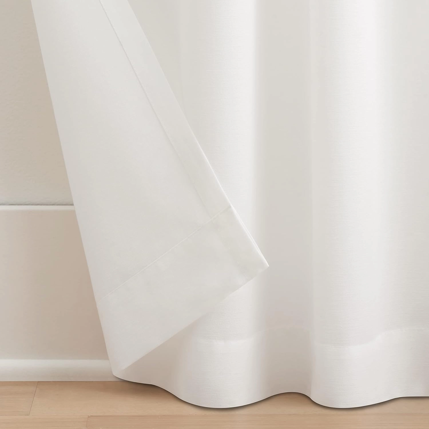 Waverly Serendipity 10 Pinch Pleat Light Filtering Rod Pocket Window Curtain for Living Room (1 Panel), 50 in x 84 in, White