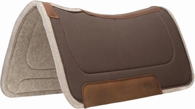 Weaver Equine 32" x 32" All Purpose Contoured Wool Blend Felt Horse Saddle Pad, Shock Absorbing Protective Western Saddle Pad, Equine Supplies, ‎Black