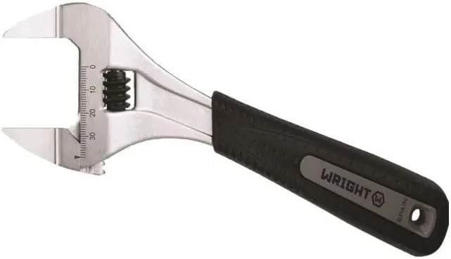 Wright Tool 9AG08X Adjustable Wrench Chrome Extra Wide Maximum Capacity 1-1/2" Slim Jaws Ultimate Grip - 6"