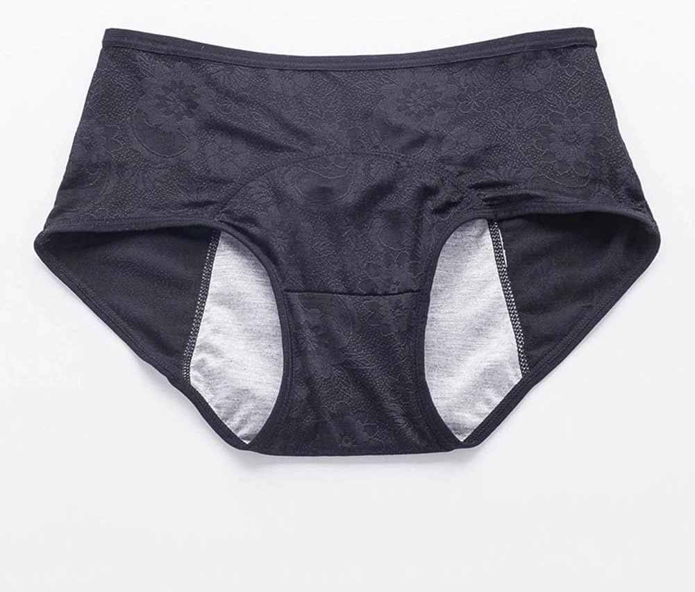 YOYI FASHION Women Menstrual Period Briefs Jacquard Easy Clean Panties US Size XXS-5XL/12