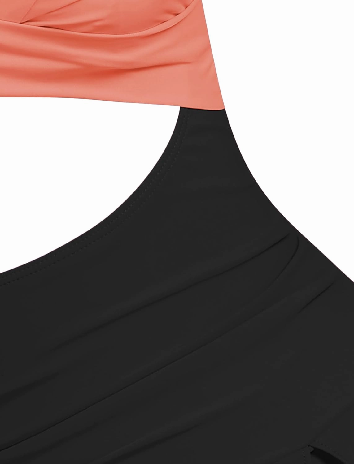ZAFUL Women One Piece Swimdress Tummy Control Bathing Suit Push Up Swimsuit Modest Swimwear Cutout V Neck Cute Tie Knot Skirt